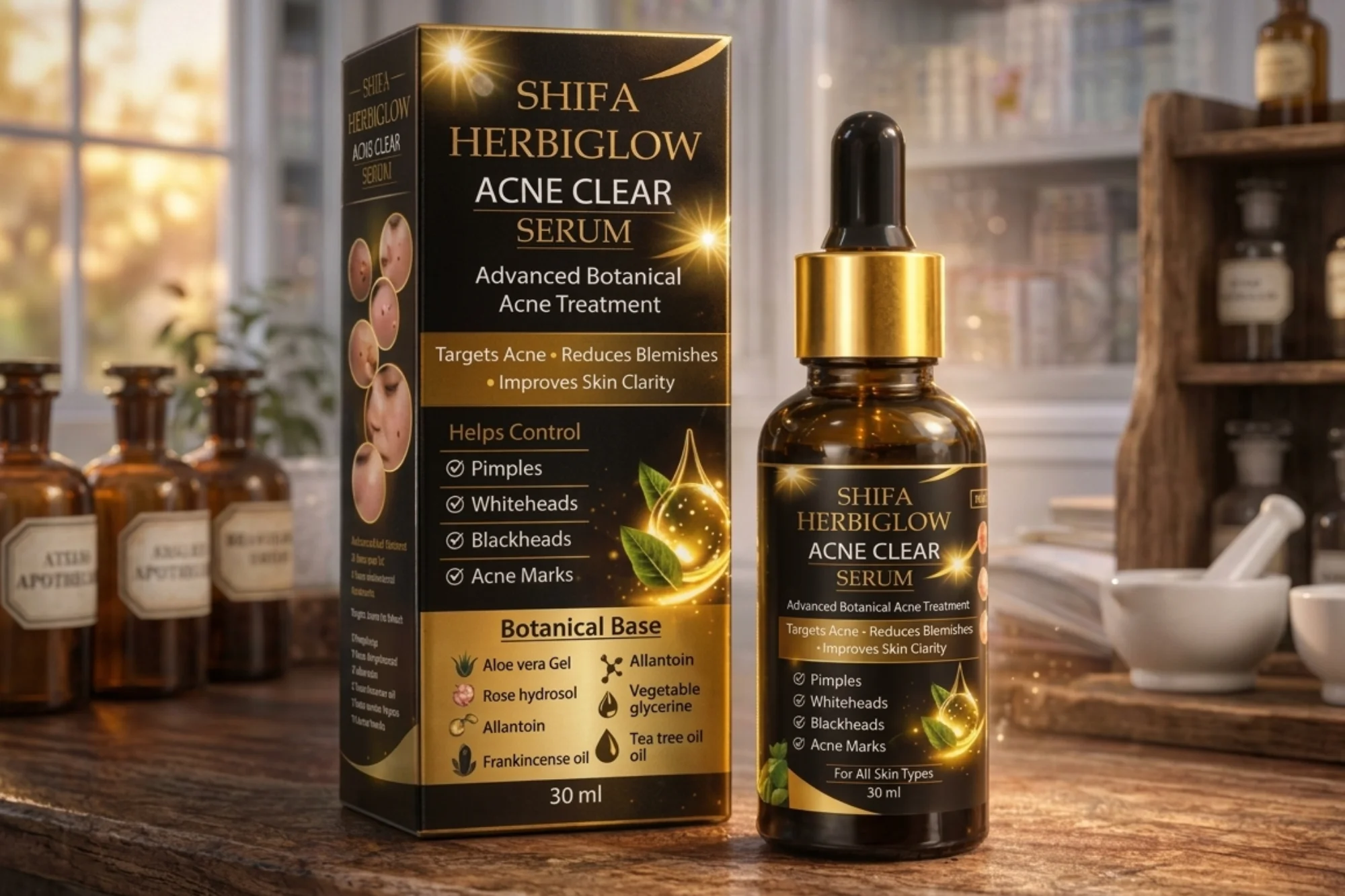 Shifa HerbiGlow Acne Clear Serum - Slide 1